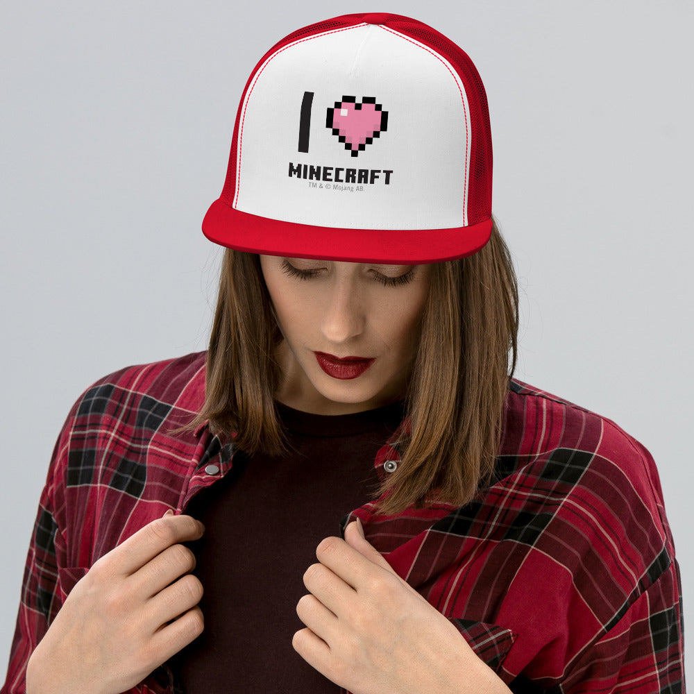 I Heart Minecraft Trucker Hat - Image 8