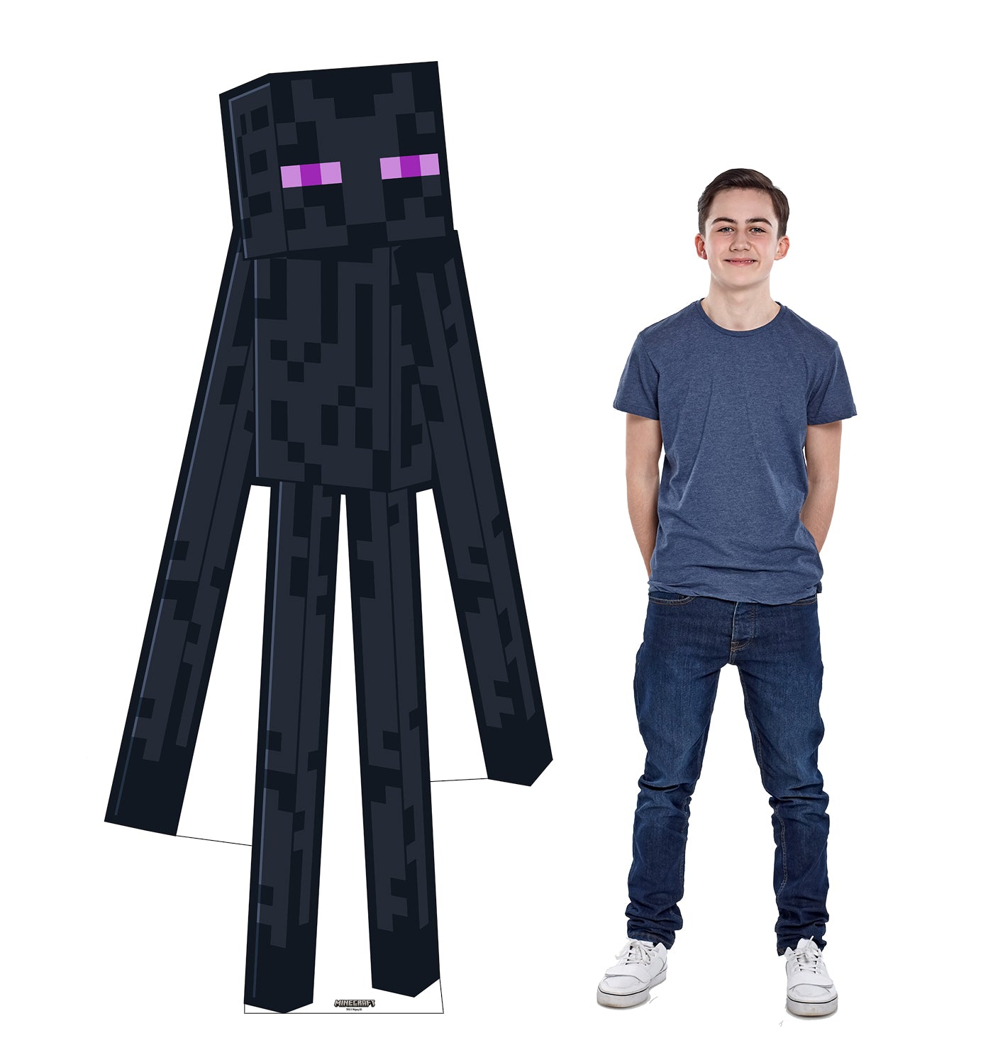 Alternative view of Minecraft Enderman Cardboard Cutout Standee