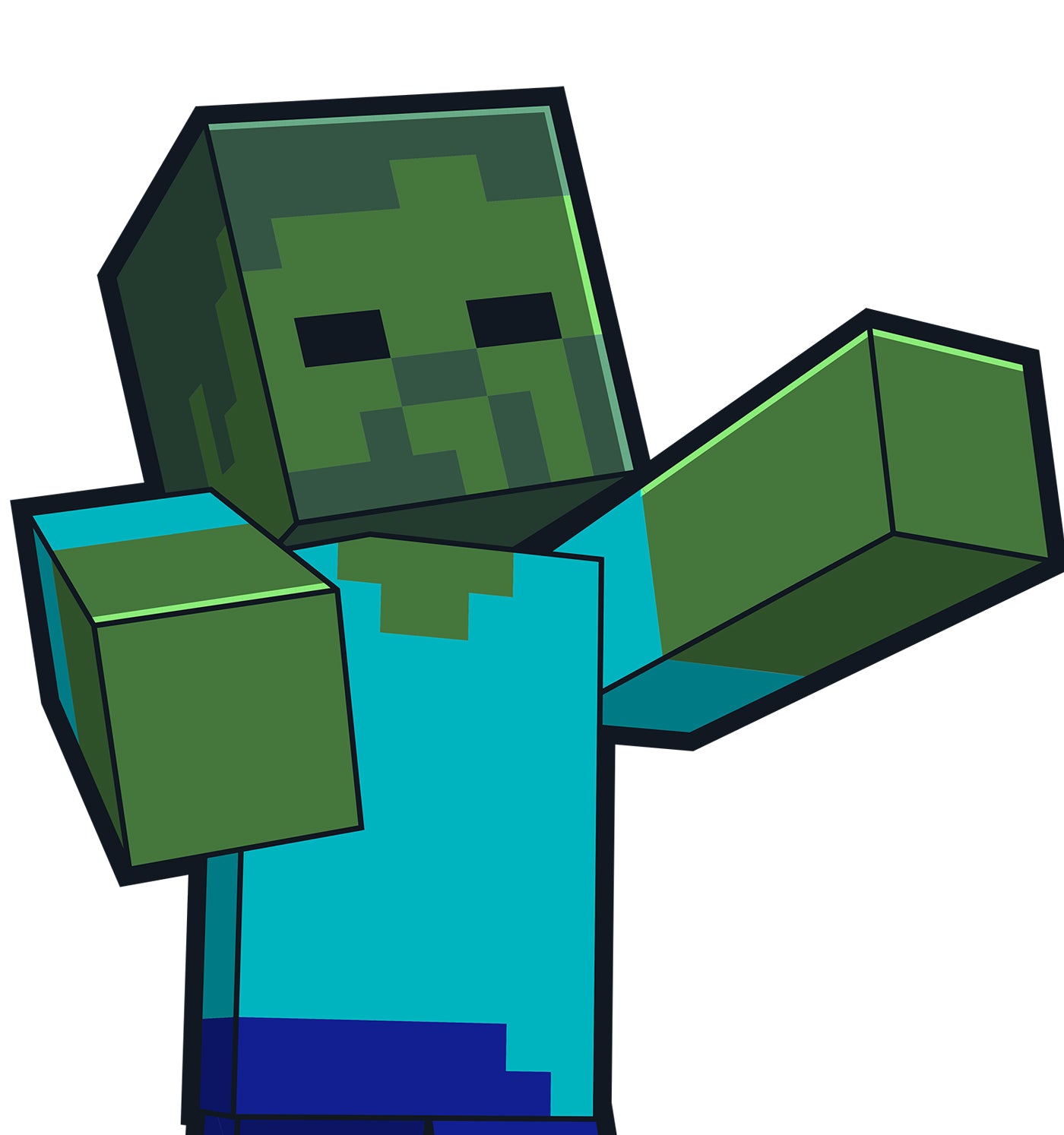 Minecraft Zombie Cardboard Cutout Standee - Image 3