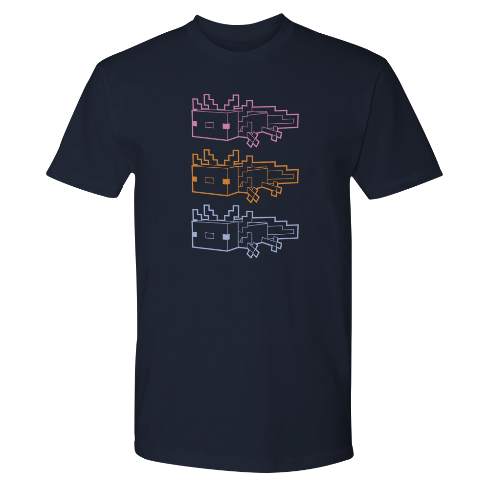 Minecraft Axolotl Outline Unisex T-Shirt - Image 3