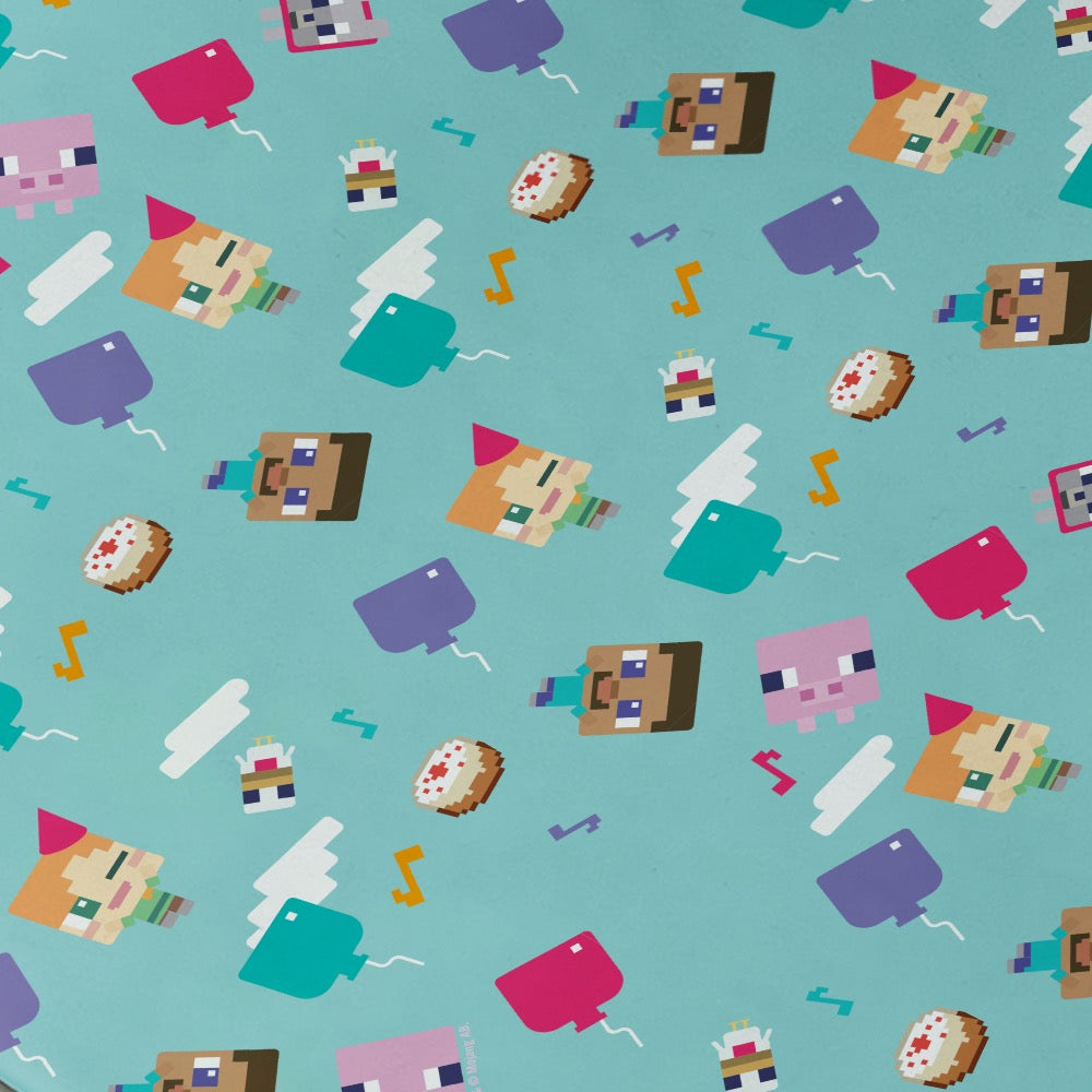 Alternative view of Minecraft Celebration Wrapping Paper
