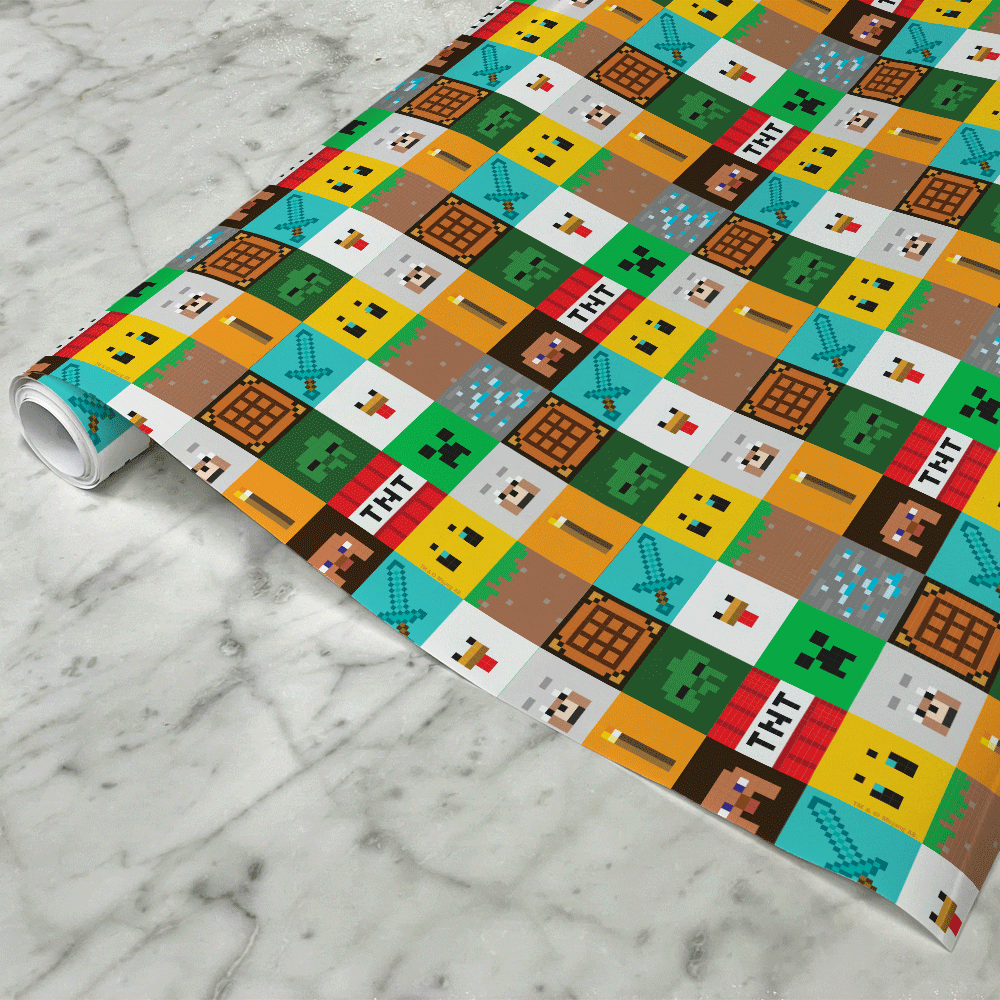 Minecraft Character Checker Gift Wrap - Image 3