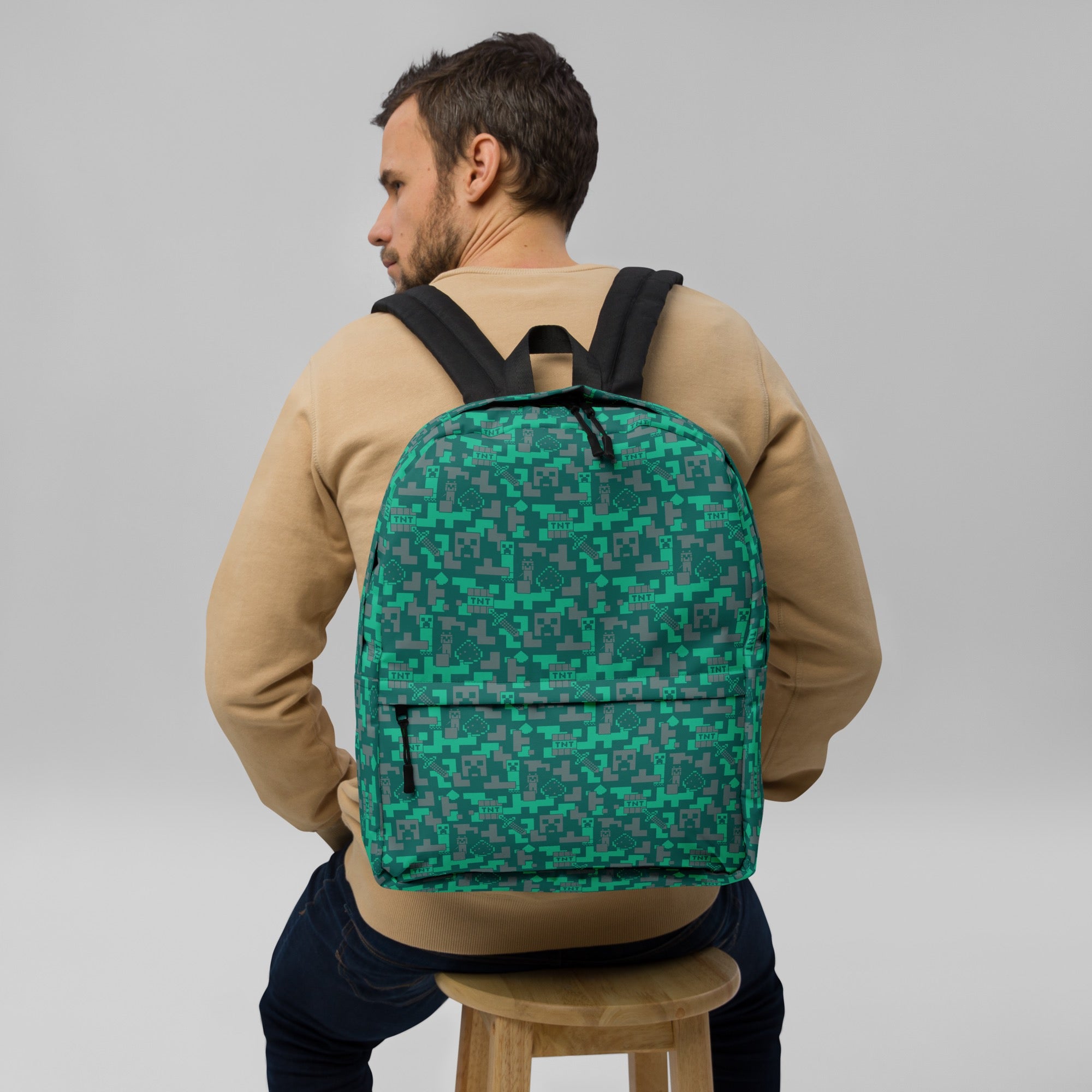 Minecraft Creeper Camo Backpack - Image 4