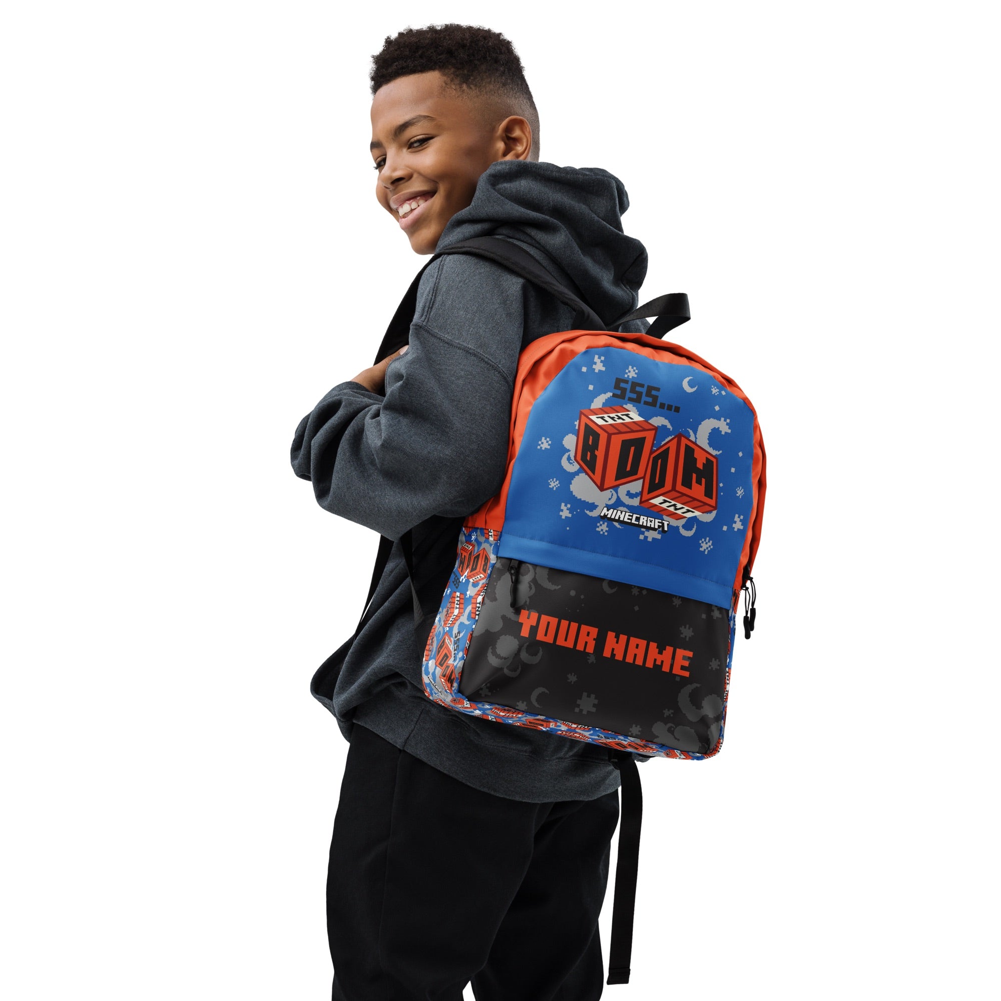 Alternative view of Minecraft Boom Personalized Premium Backpack