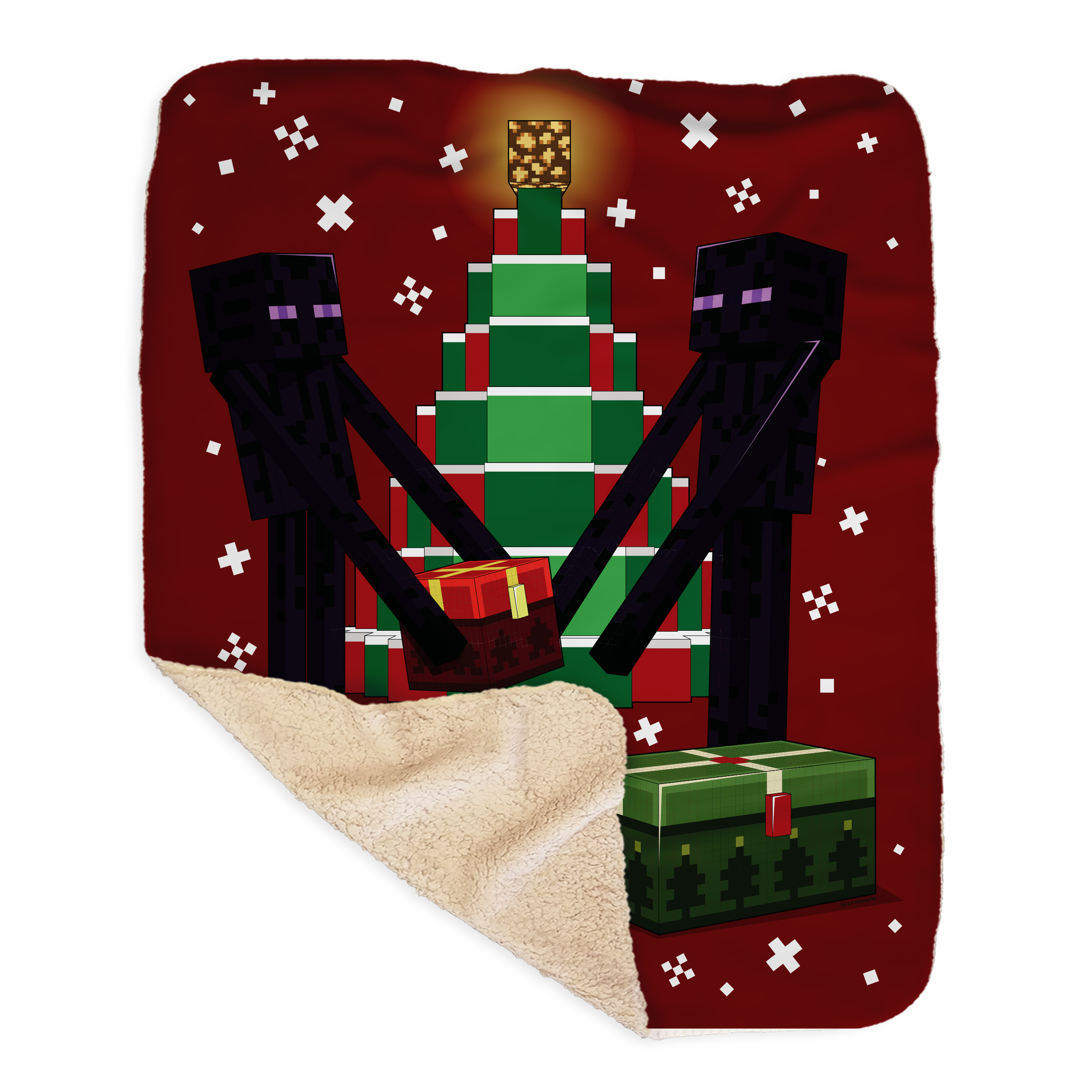 Alternative view of Minecraft Enderman Gifts Sherpa Blanket