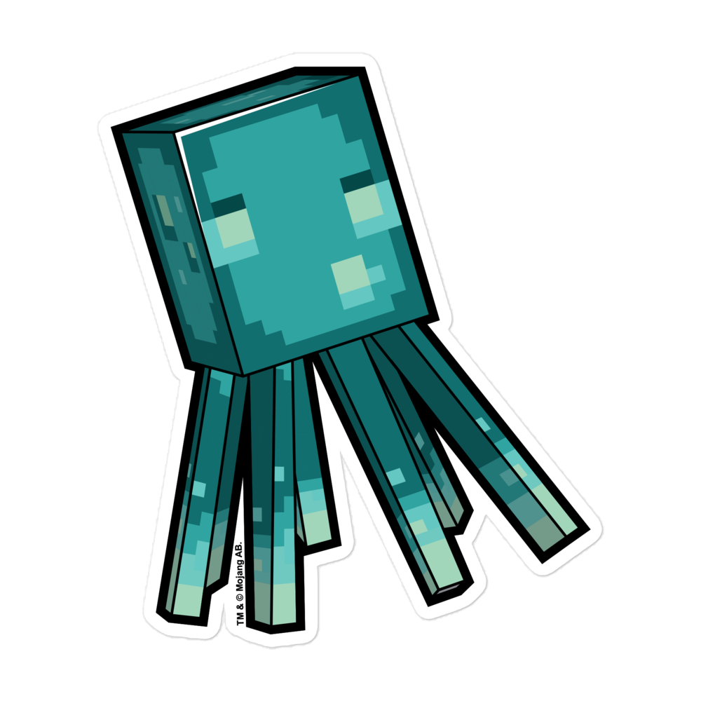 Alternative view of Minecraft: Caves & Cliffs Glow Squid Sticker