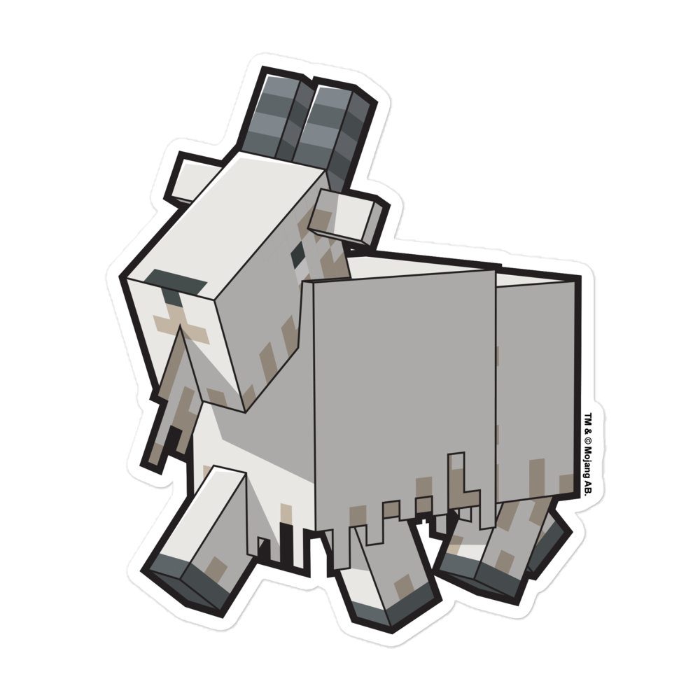 Alternative view of Minecraft: Caves & Cliffs Goat Sticker