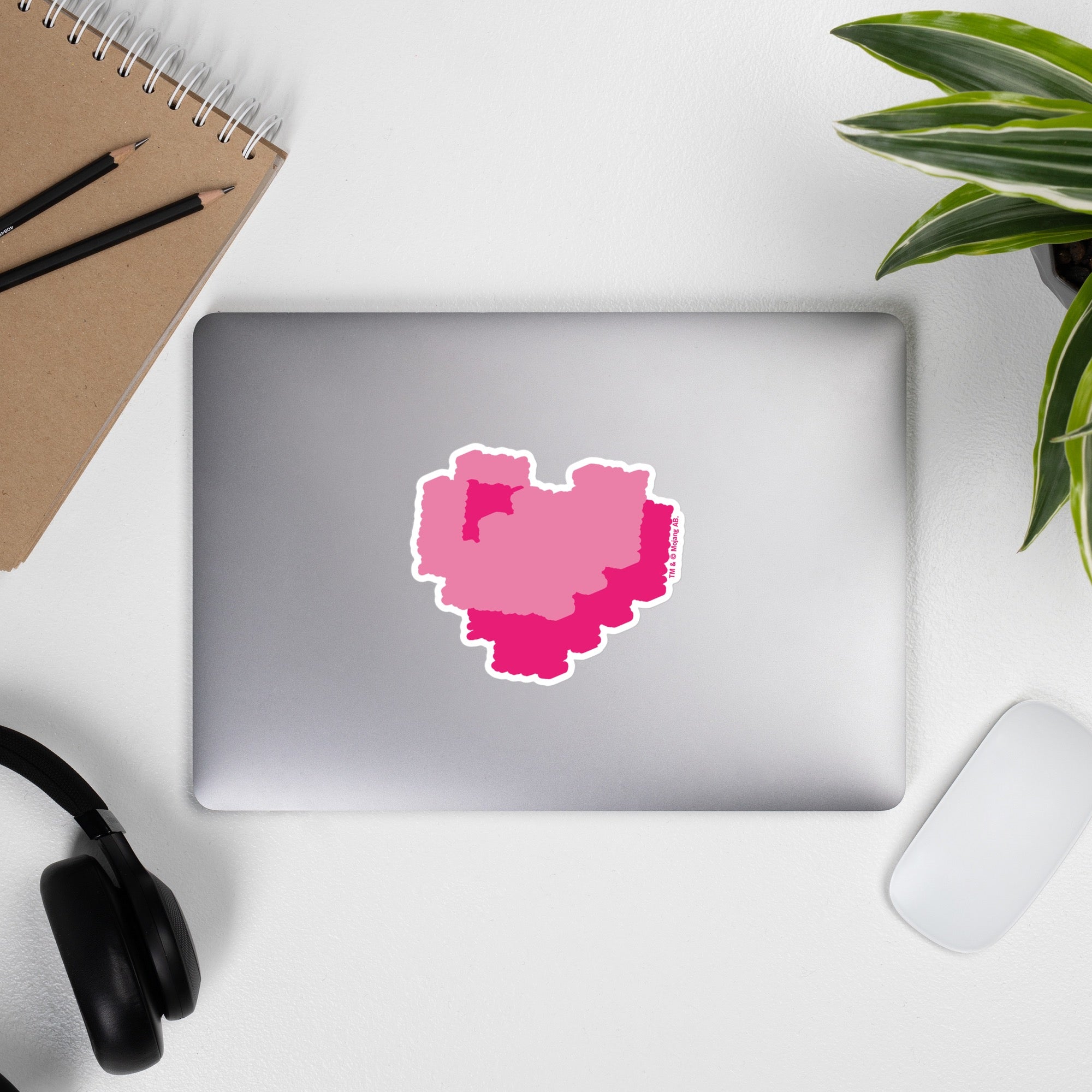 Alternative view of Minecraft Heart Die Cut Sticker