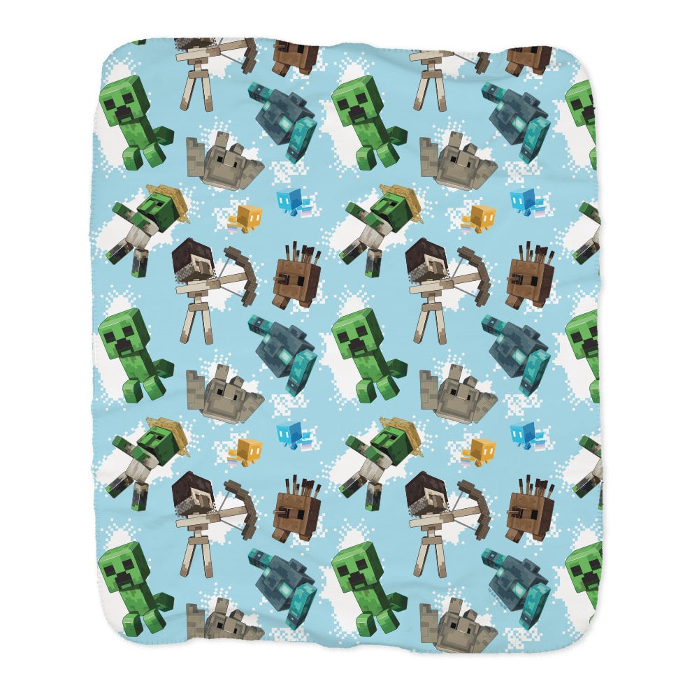 Minecraft Legends Pattern Sherpa Blanket - Image 3