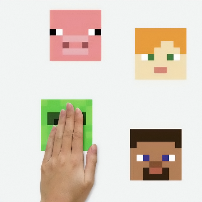 Alternative view of Minecraft Peel and Stick Wall Decals