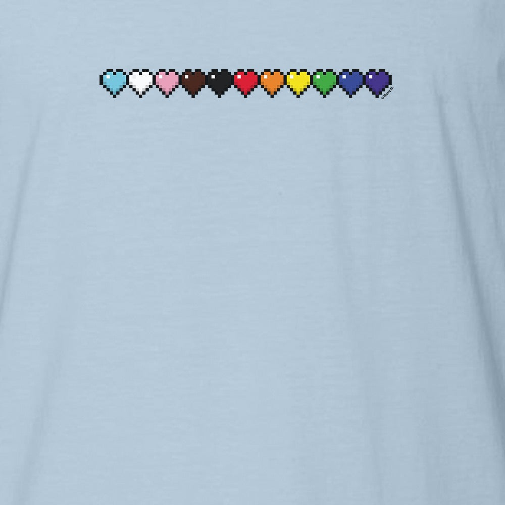 Alternative view of Minecraft Rainbow Life Bar Adult Short Sleeve T-Shirt