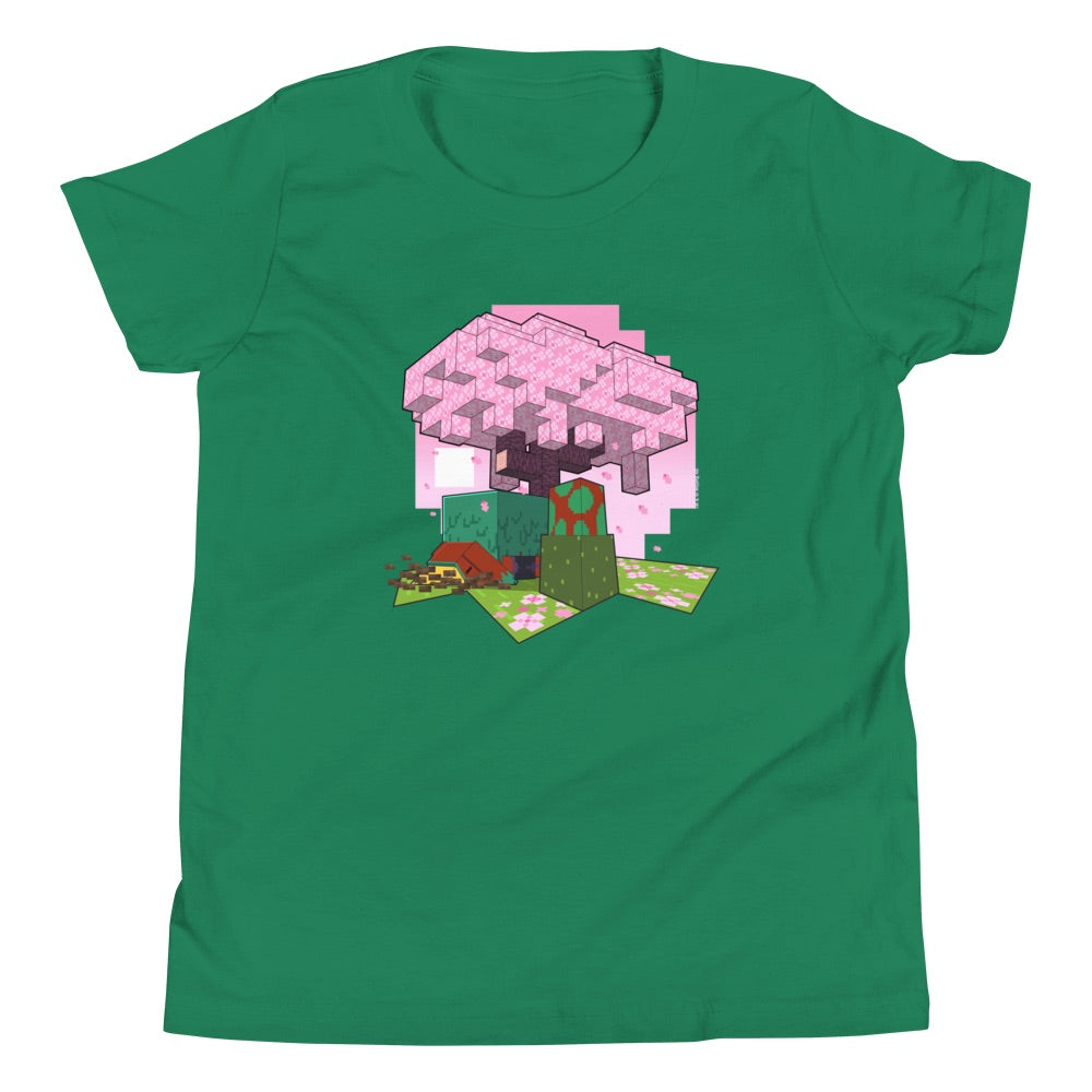 Minecraft Trails & Tales Cherry Blossom Sniffer Kids T-Shirt - Image 3