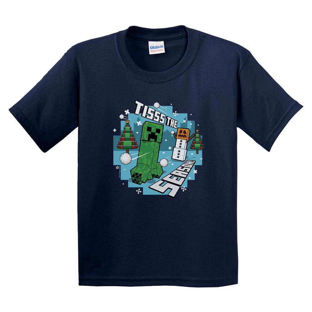 Minecraft Tis The Season Kids Short Sleeve T-Shirt - Image 4