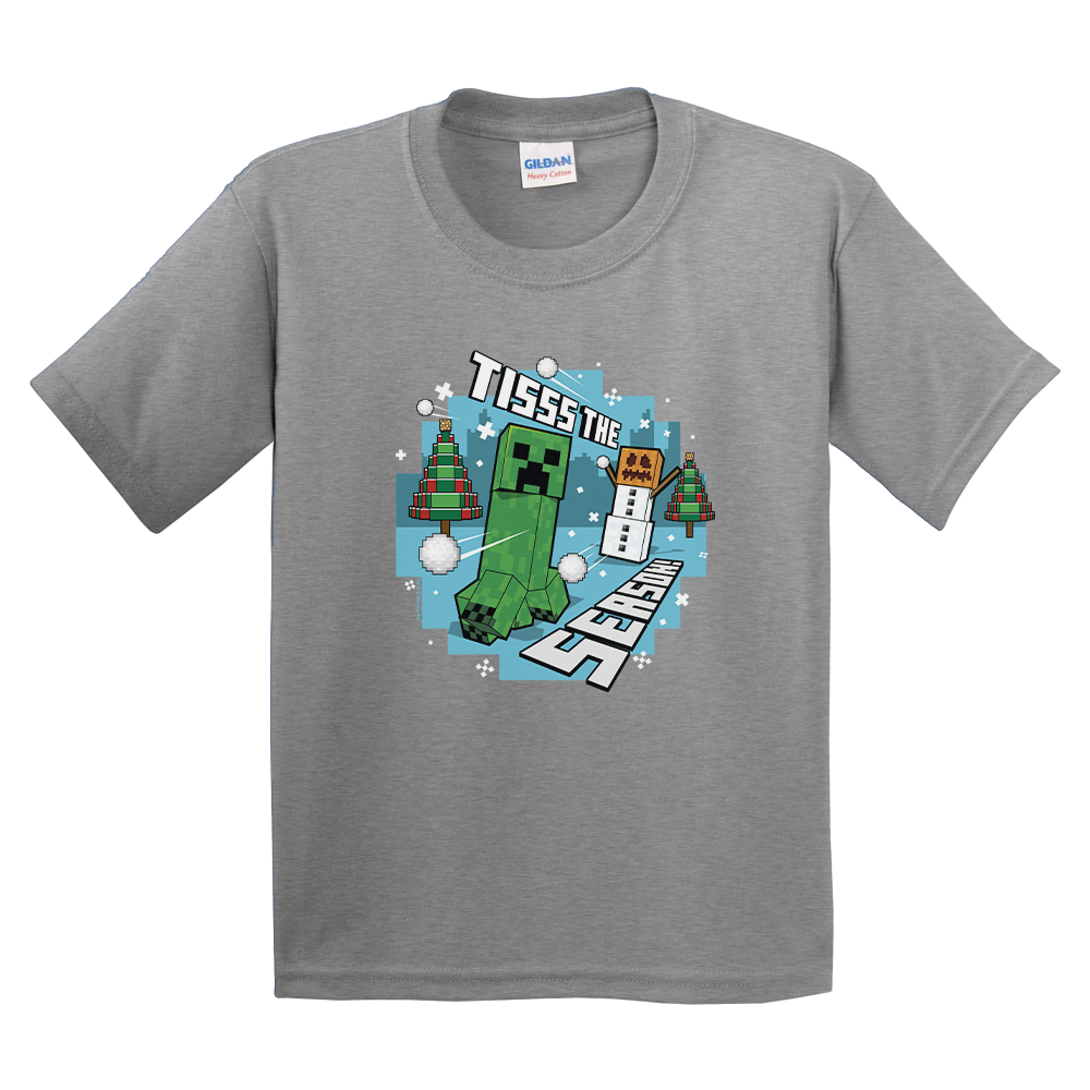Minecraft Tis The Season Kids Short Sleeve T-Shirt - Image 4