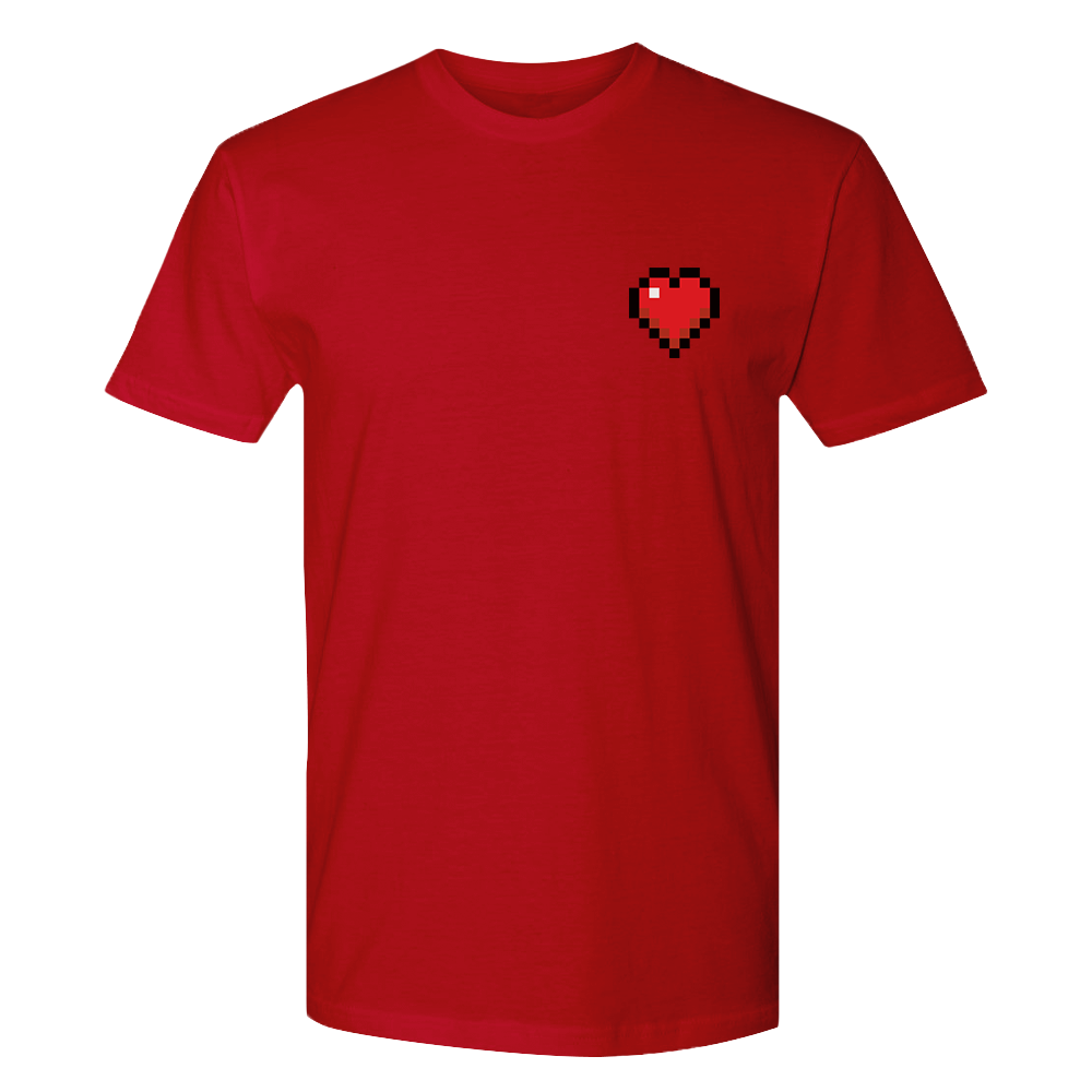 Minecraft Heart Badge Adult Short Sleeve T-Shirt - Image 4