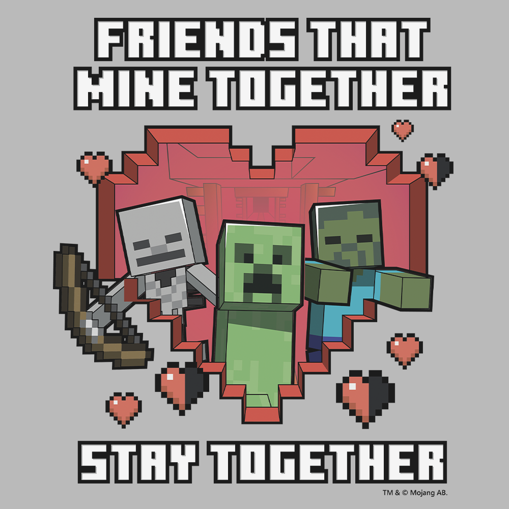 Alternative view of Minecraft Stay Together Kids Hooded Sweatshirt