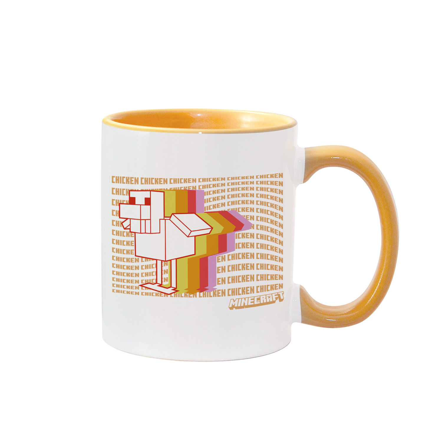 Alternative view of Minecraft Wavy Chicken Two-Tone Mug
