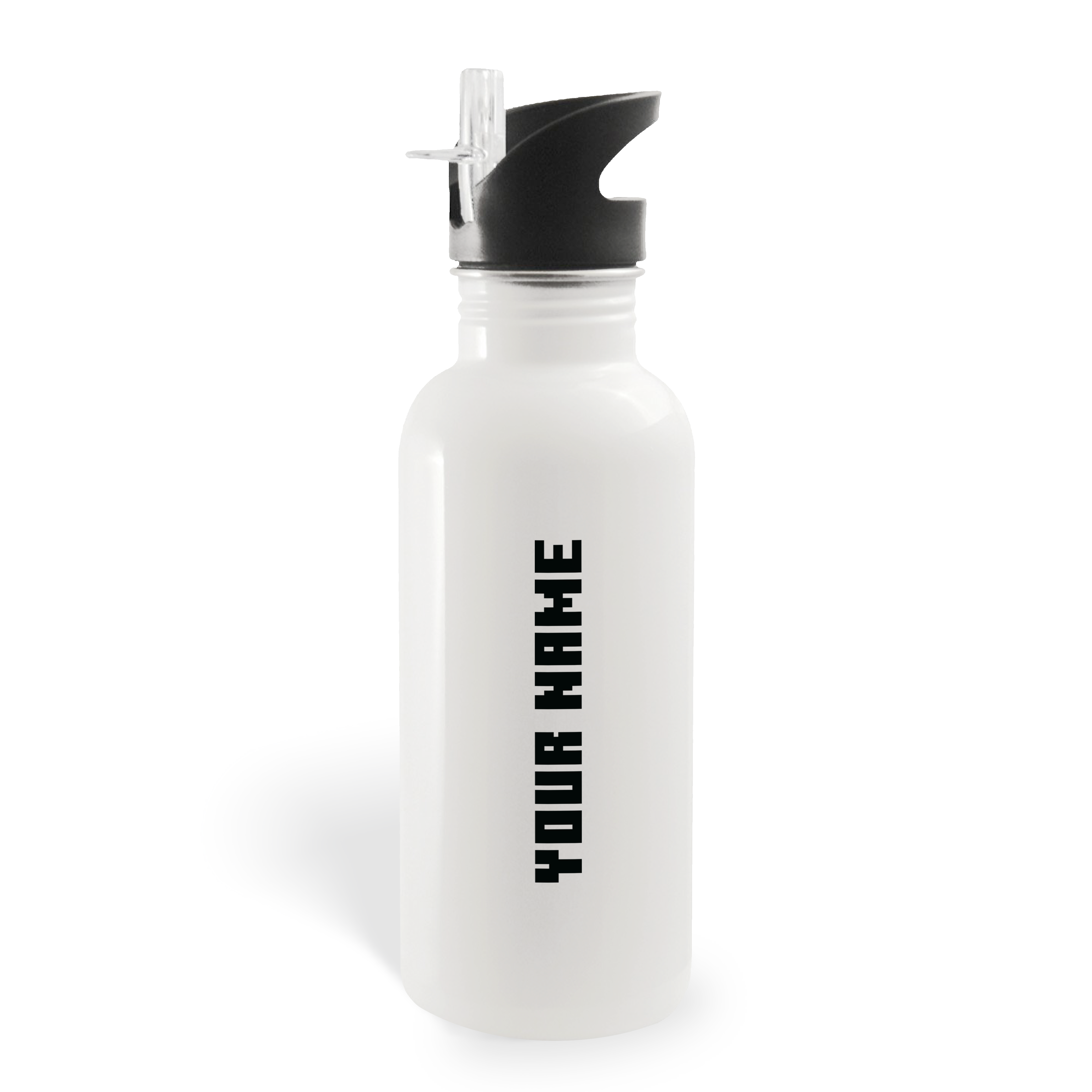 Alternative view of Minecraft Caves & Cliffs Create, Explore, Survive 20 oz Screw Top Personalized Water Bottle with Straw