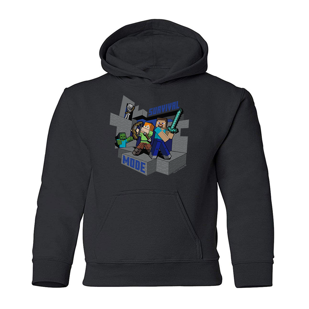 Minecraft Survival Mode Kids Pullover Hoodie - Image 3
