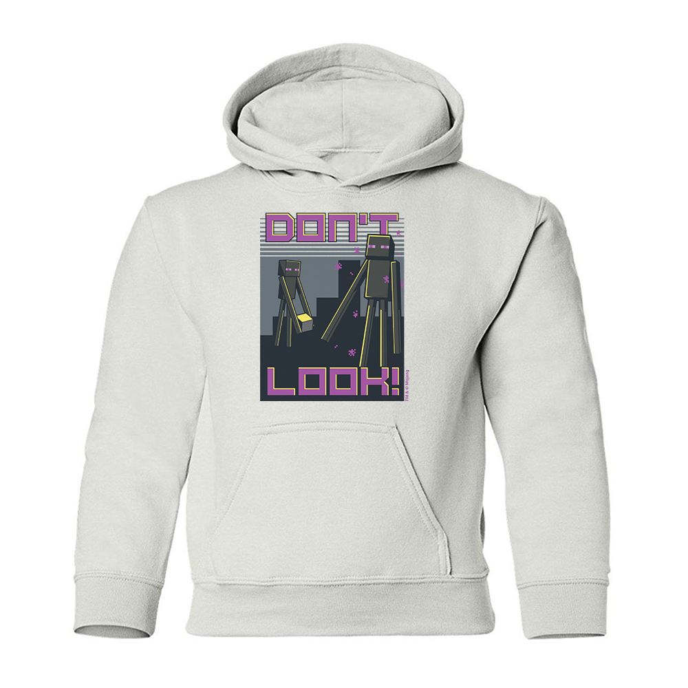 Alternative view of Minecraft Jolly Mobs Enderman Don't Look Kids Pullover Hoodie