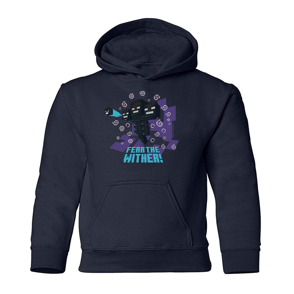 Alternative view of Minecraft Jolly Mobs Fear the Wither Kids Pullover Hoodie