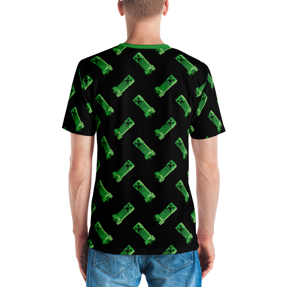 Alternative view of Minecraft Creeper Pattern Unisex Short Sleeve T-Shirt