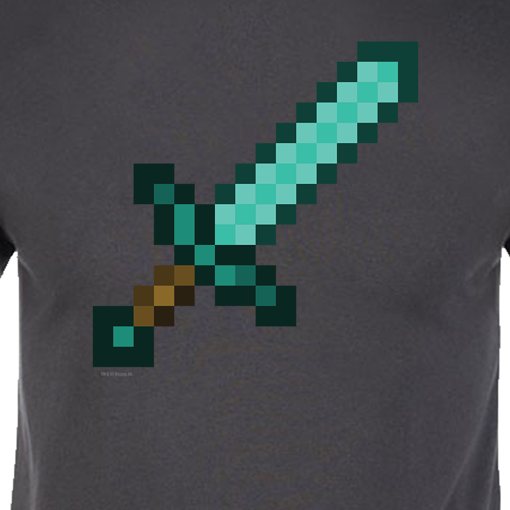 Alternative view of Minecraft Sword Adult Short Sleeve T-Shirt
