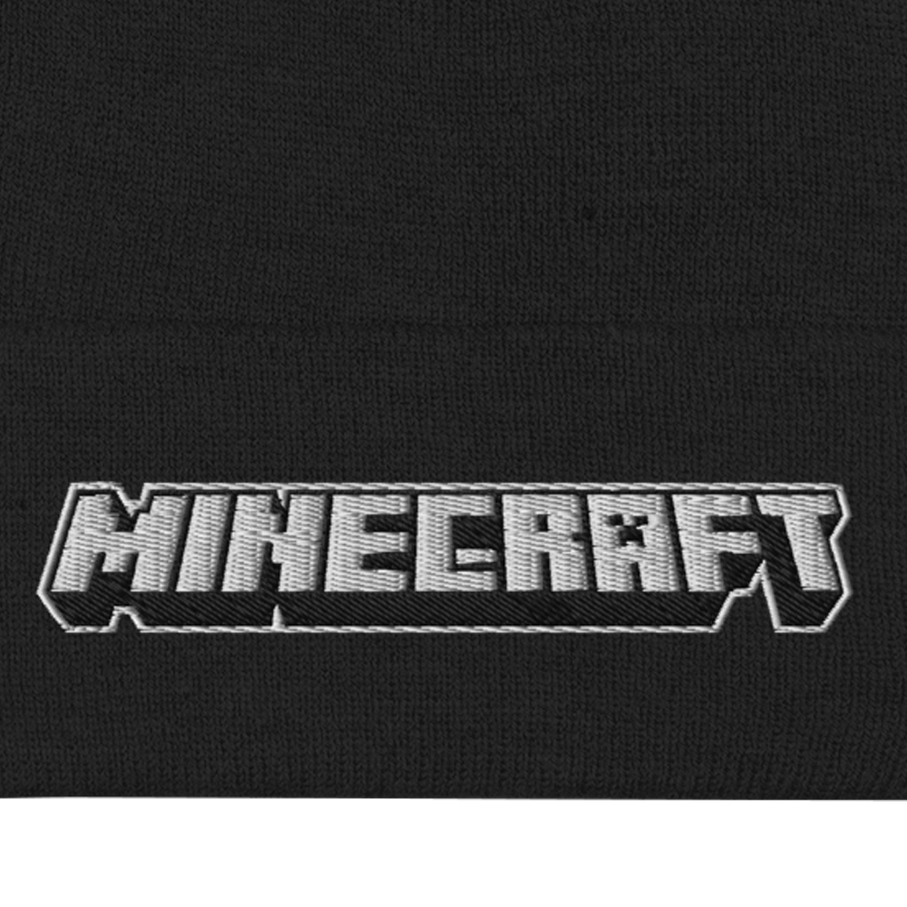Alternative view of Minecraft Logo Pom Pom Knit Beanie