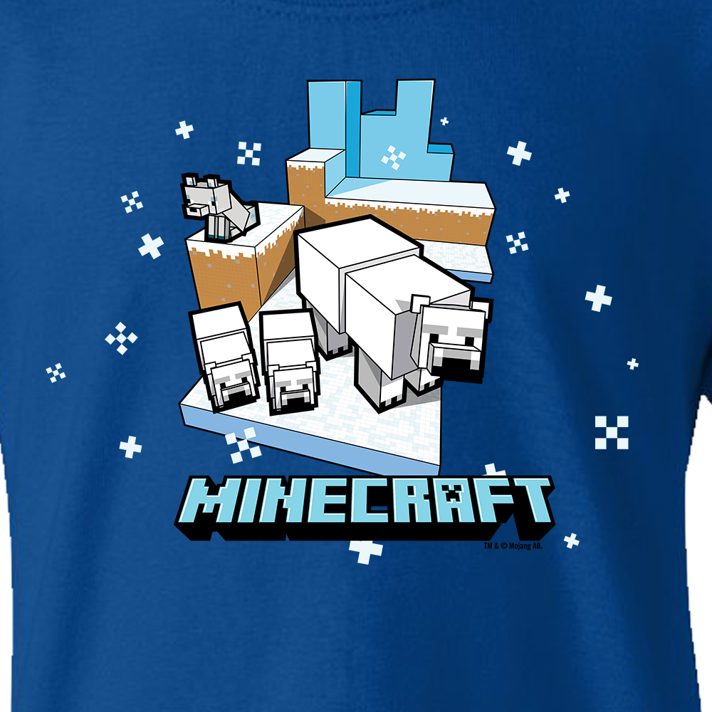 Alternative view of Minecraft Polar Bear Kids Short Sleeve T-Shirt