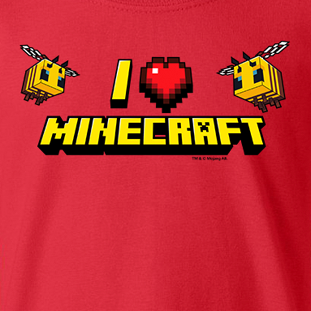 Alternative view of Minecraft I Heart Minecraft Kids Short Sleeve T-Shirt