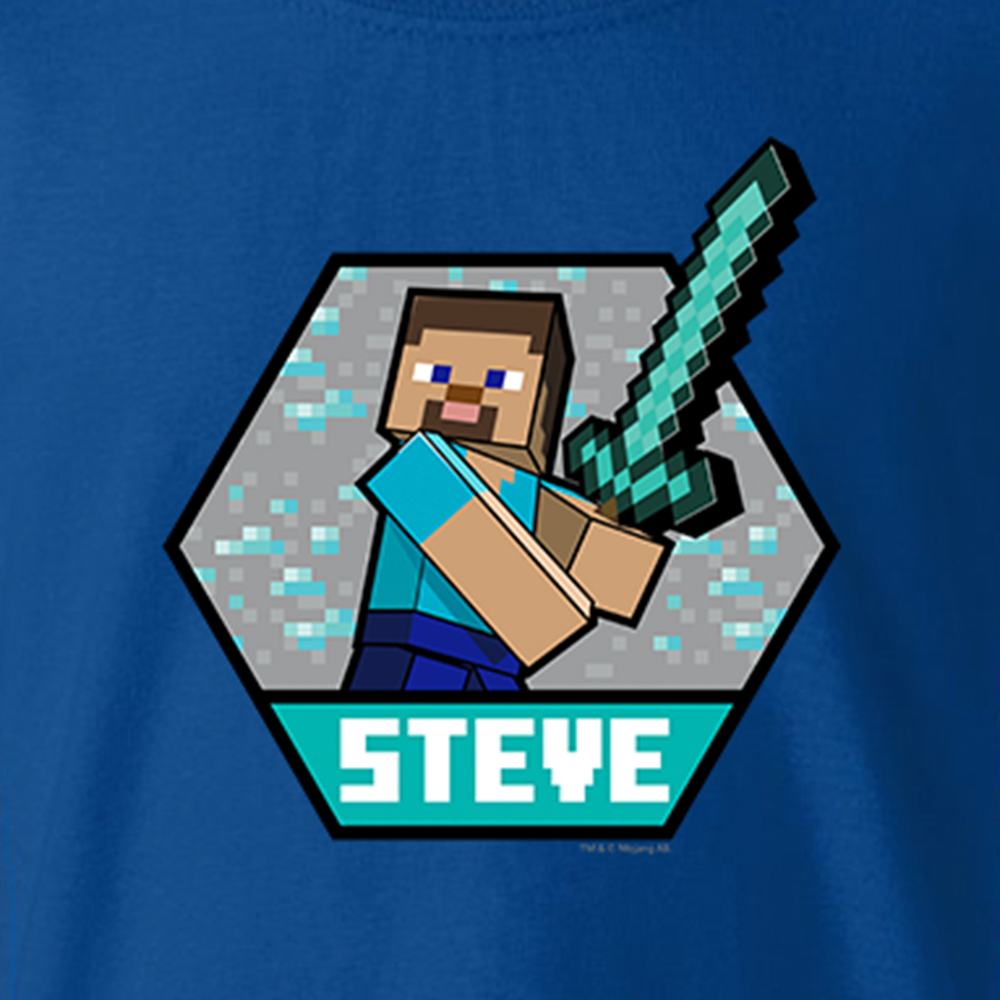Alternative view of Minecraft Steve Kids Short Sleeve T-Shirt