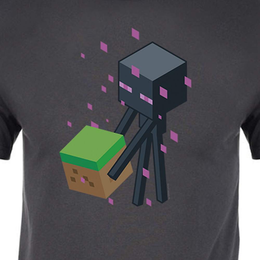 Alternative view of Minecraft Enderman Pyramid Adult Short Sleeve T-Shirt