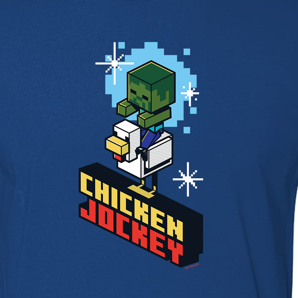 Minecraft Jolly Mobs Chicken Jockey Adult Short Sleeve T-Shirt - Image 2