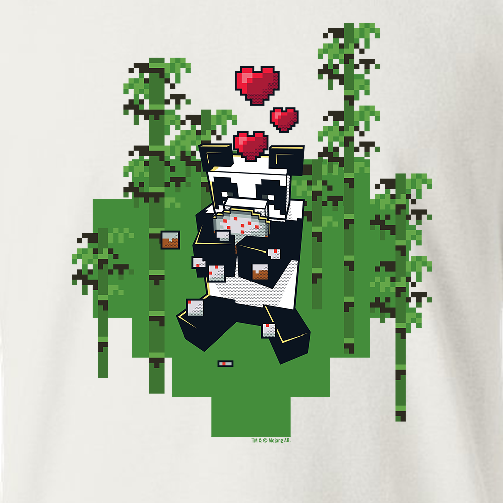 Alternative view of Minecraft Jolly Mobs Panda Kids Short Sleeve T-Shirt