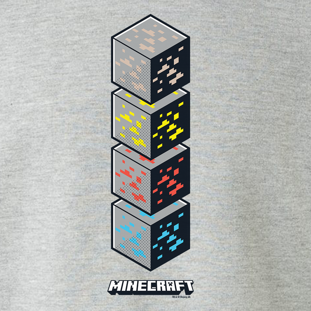 Alternative view of Minecraft Jolly Mobs Vertical Blocks Fleece Crewneck Sweatshirt