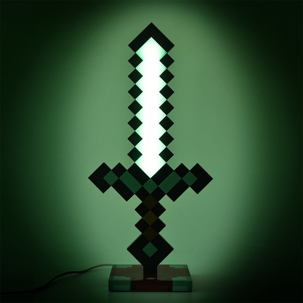 Alternative view of Minecraft 3D Diamond Sword Desk Lamp - 14 Inch