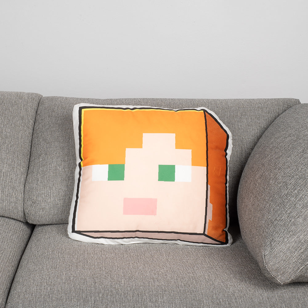 Alternative view of Minecraft Alex Pillow