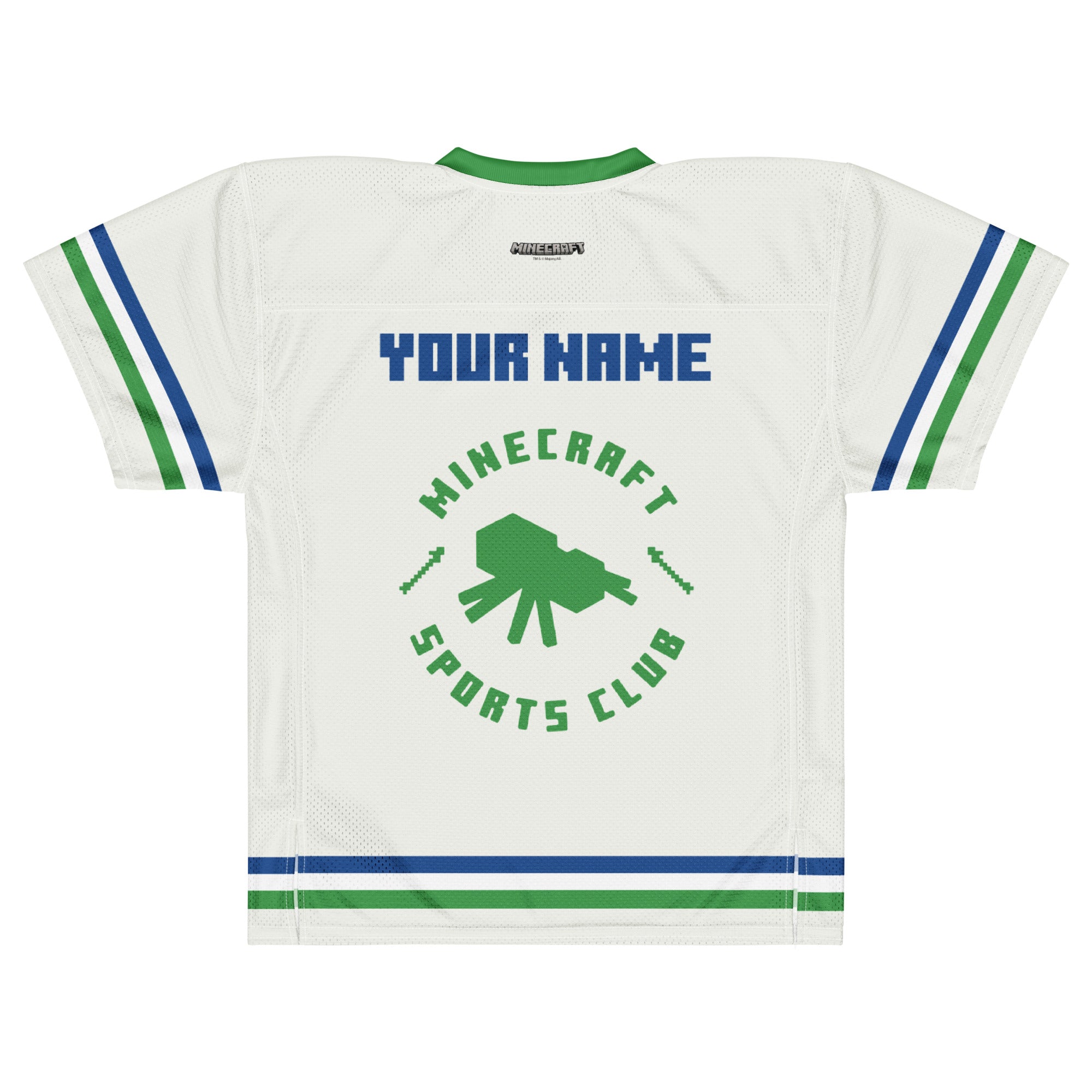 Alternative view of Minecraft Football Jersey Athletics Overworld Tour Personalized Name