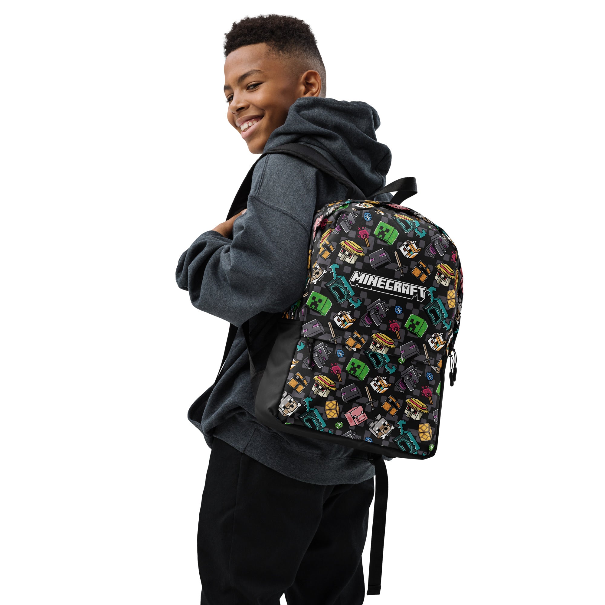 Alternative view of Minecraft Backpack Mascot Pattern