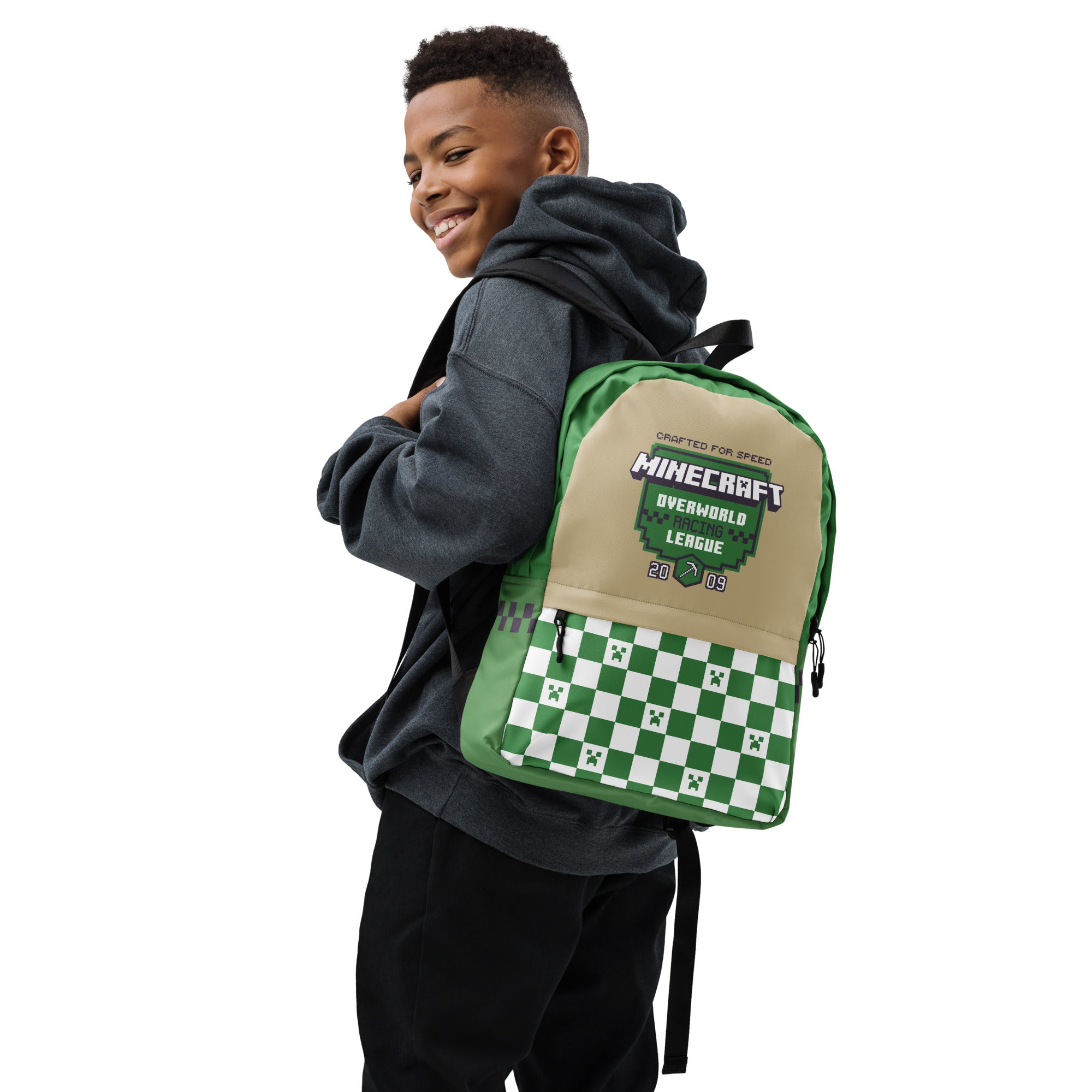 Alternative view of Minecraft Backpack Overworld Racing League