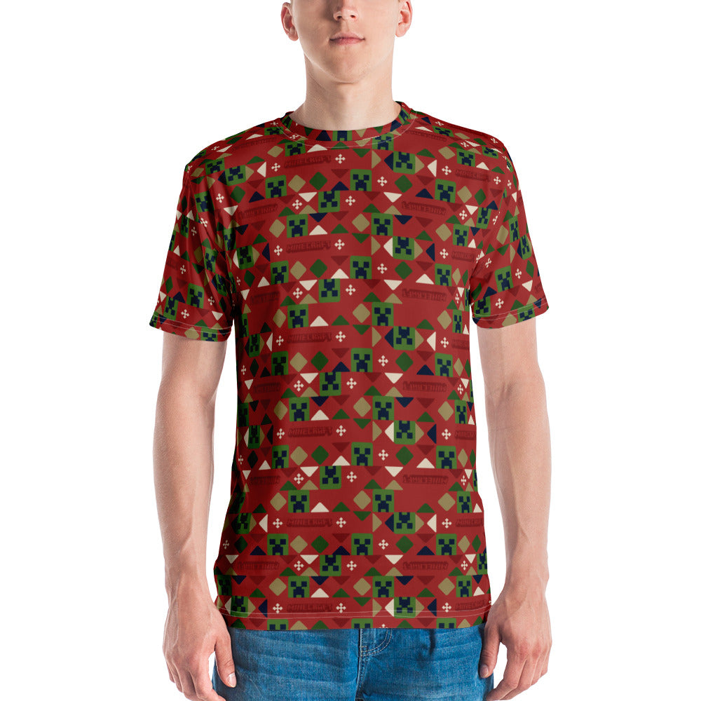 Alternative view of Minecraft Holiday Creeper Pattern T-Shirt