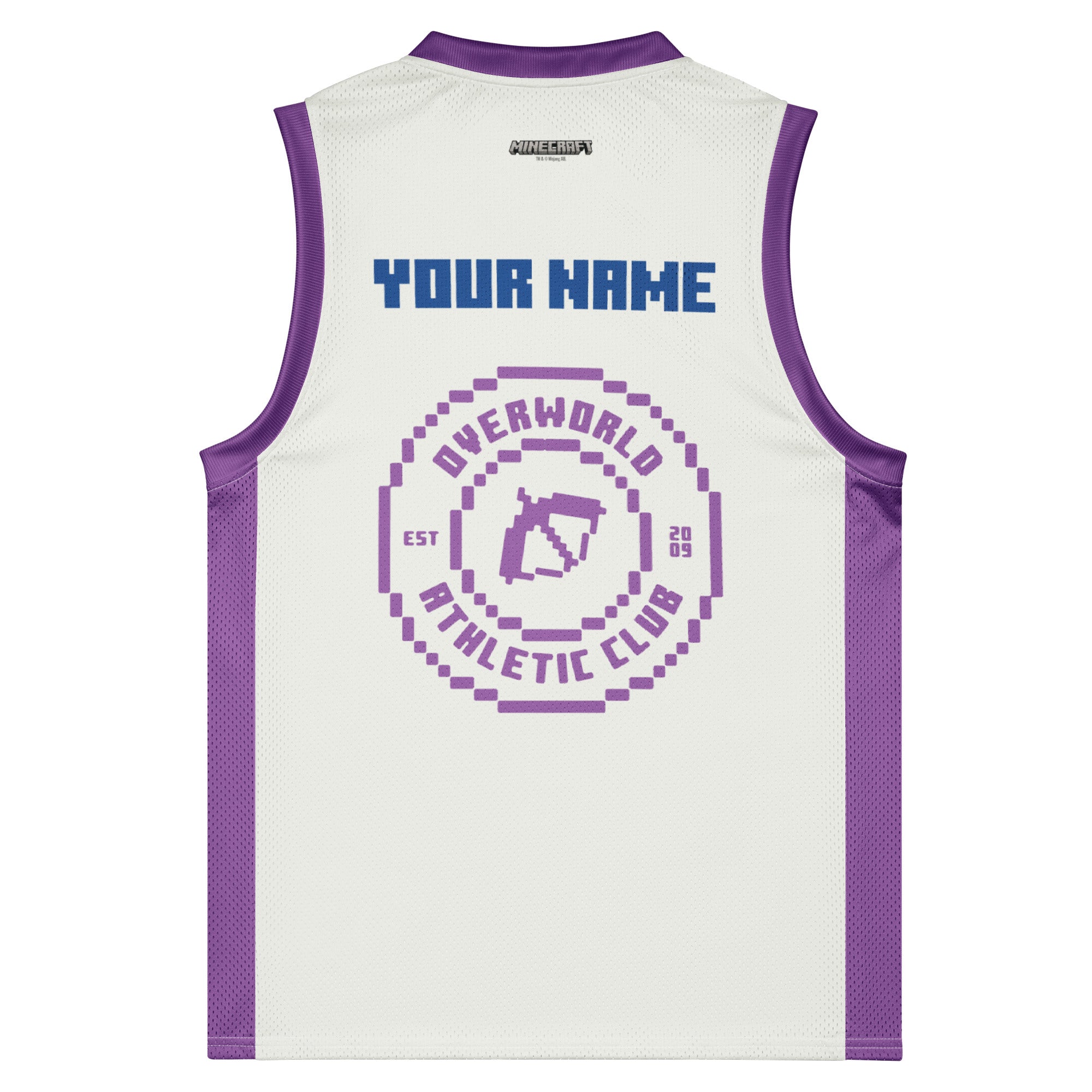 Alternative view of Minecraft Club Minecraft Personalized Name Basketball Jersey