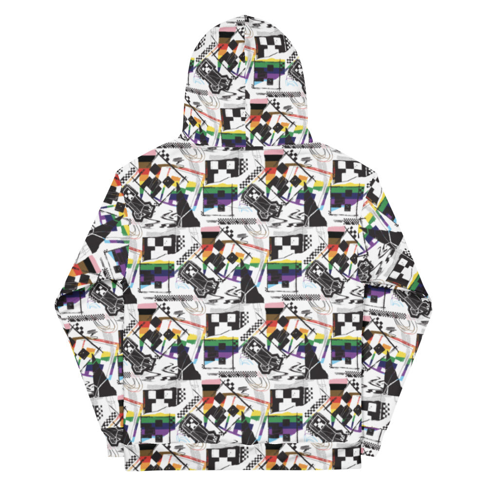 Alternative view of Minecraft Rainbow Adult Hoodie