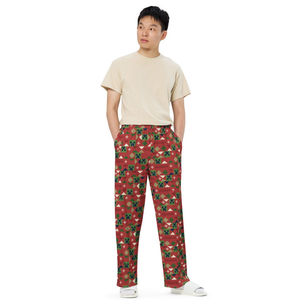 Minecraft Holiday Creeper Pattern Lounge Pant - Image 4