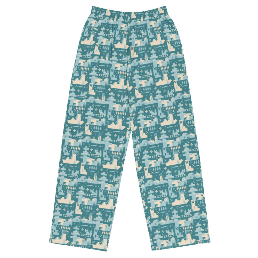Minecraft Blue Holiday Pattern Lounge Pant