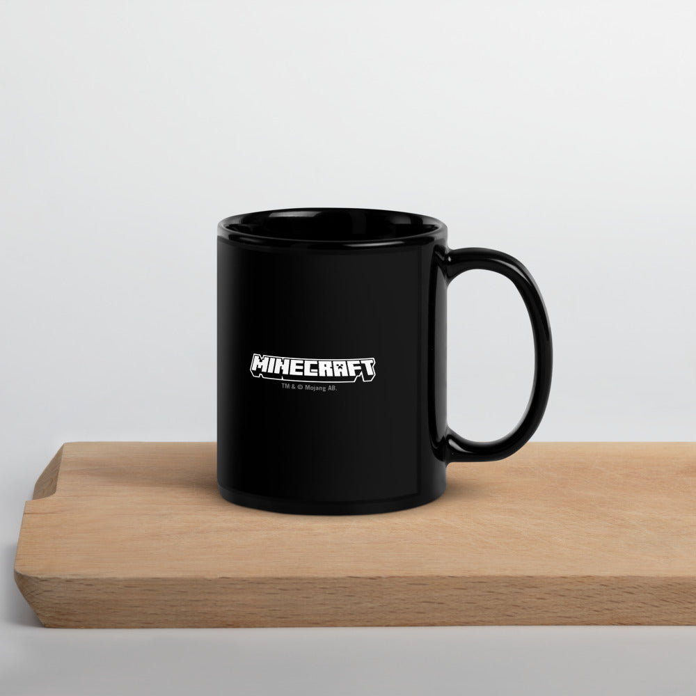 Minecraft Tuned In Creeper Black Glossy Mug - Image 4
