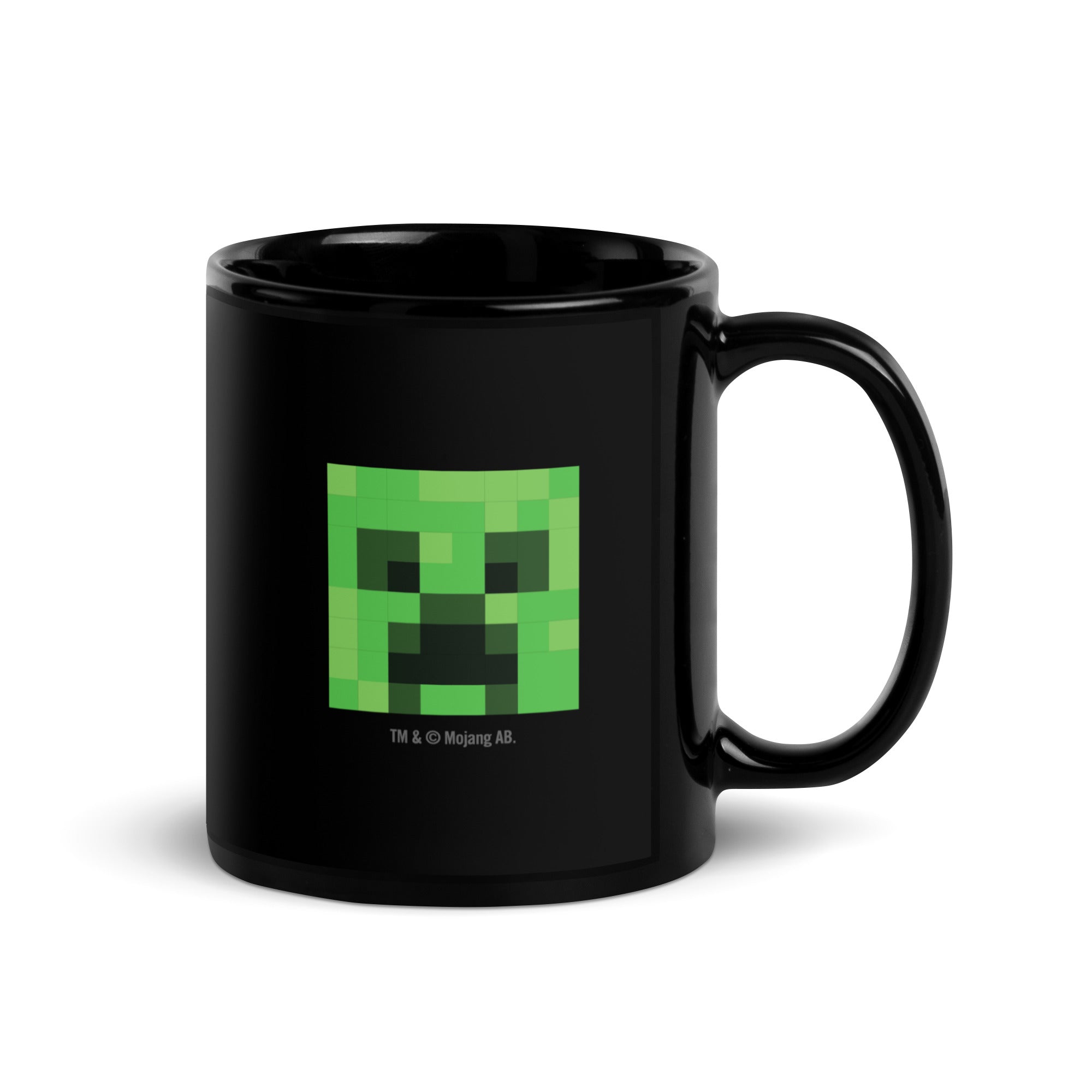 Alternative view of Minecraft Personalized Photo Black Mug Creeper