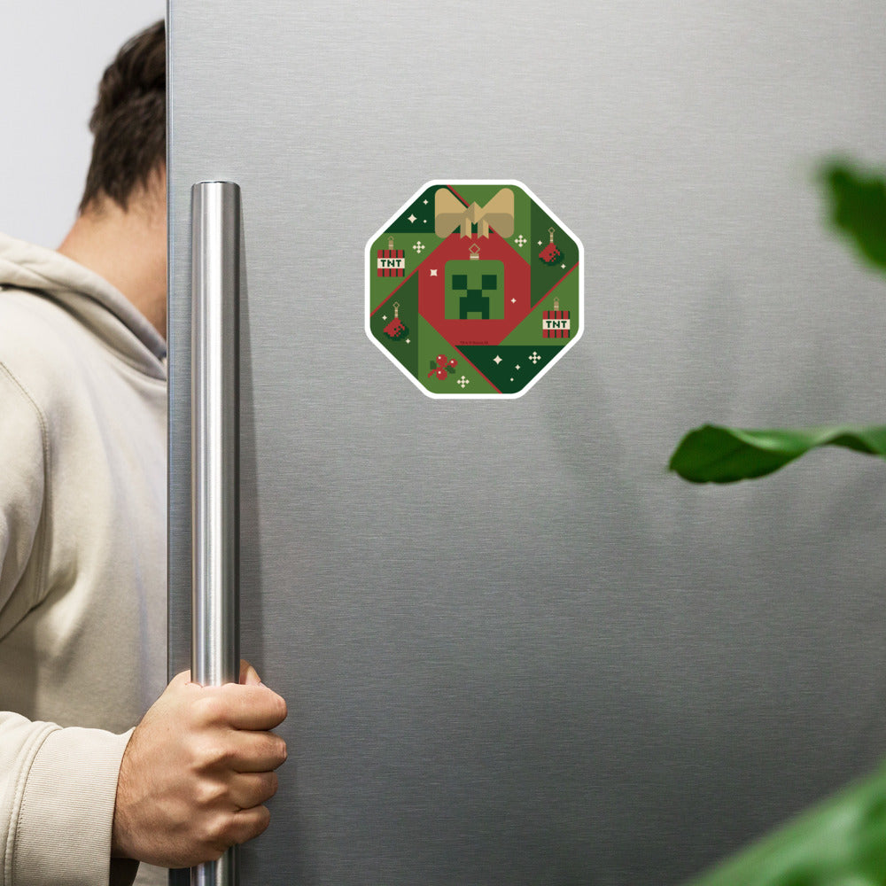 Minecraft Holiday Creeper Die Cut Magnet - Image 8