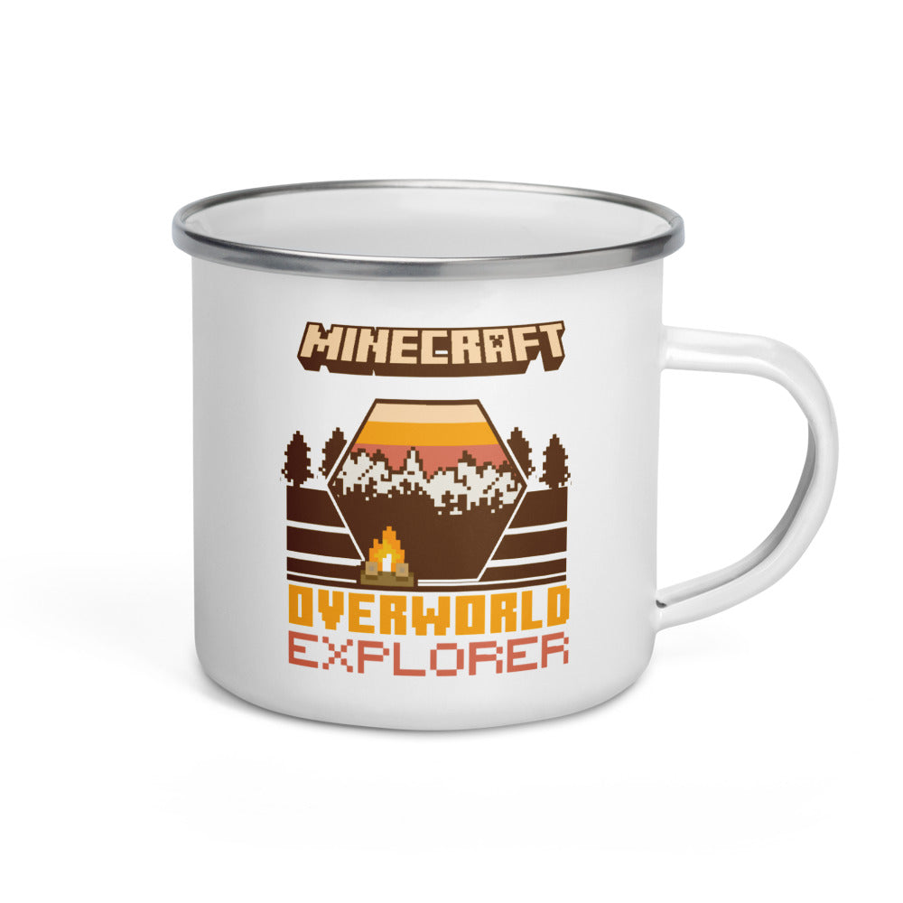 Alternative view of Minecraft Overworld Explorer Enamel Campfire Mug