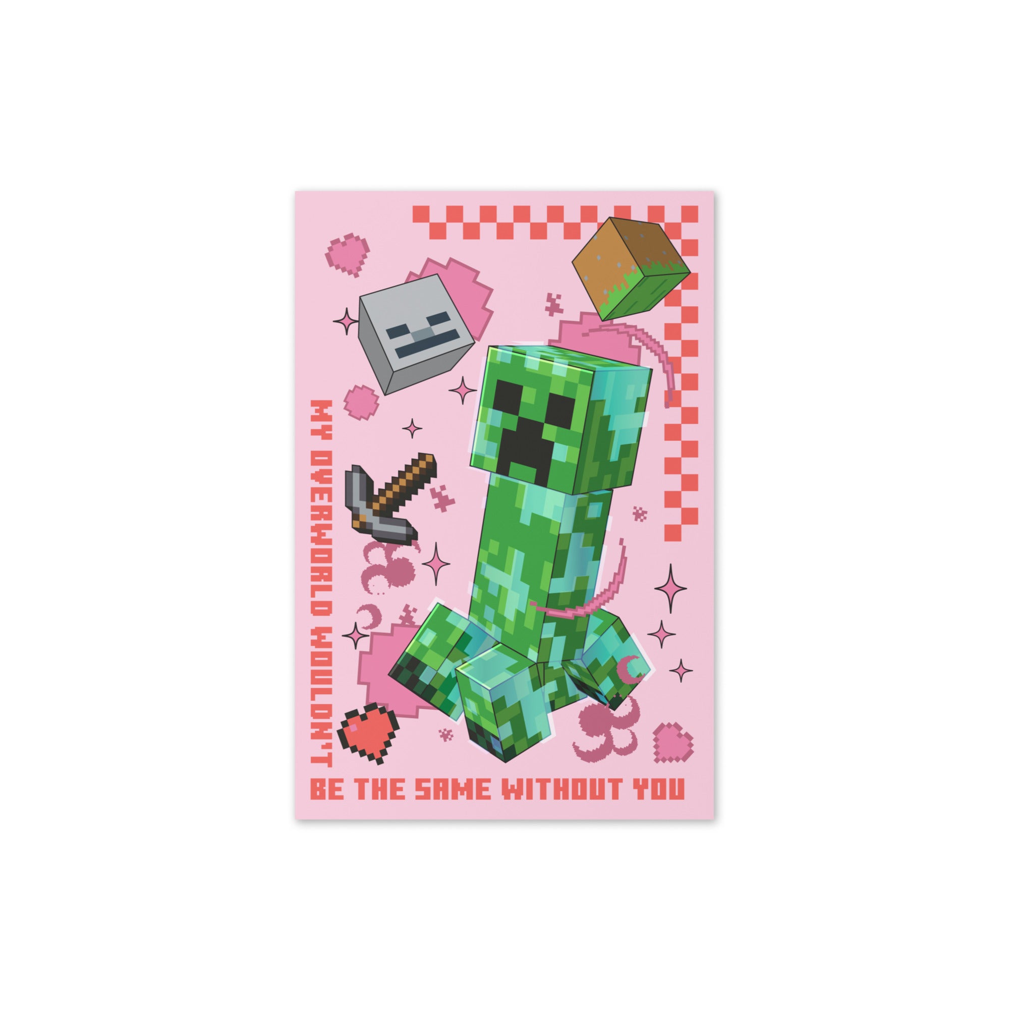 Minecraft Greeting Card Valentine's Day
